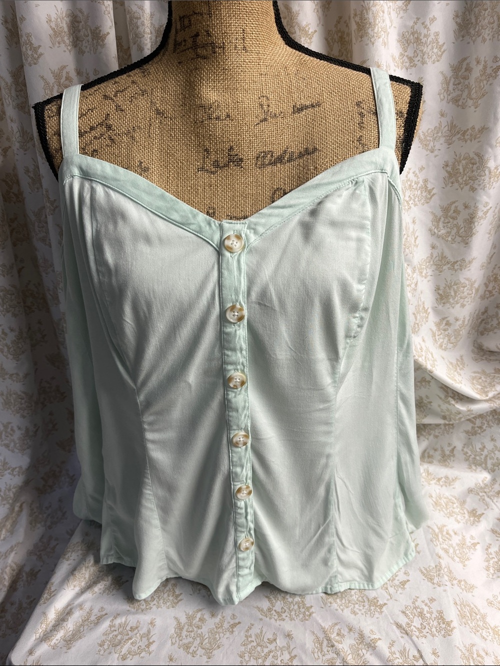 torrid Light Mint Button-Front Cami Top